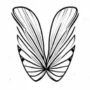 fairy wing overlap tattoo design idea