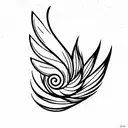 fairy wing overlap tattoo design idea