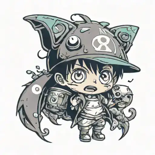 kid boo tattoo design idea