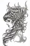 morrigan Irish goddes tattoo design idea