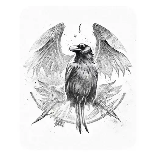 raven, magic the gathering tattoo design idea