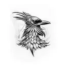 raven, magic the gathering tattoo design idea