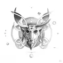 gemini symbol with elements of Taurus and Scorpio symbols tattoo design idea