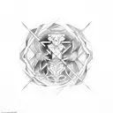 main focus on gemini symbol with elements of Taurus and Scorpio symbols tattoo design idea