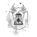 lantern tattoo design idea