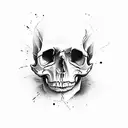 hand crushing skull tattoo design idea