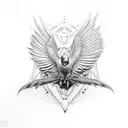 Steampunk Raven tattoo design idea