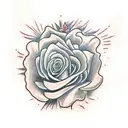 rose fire  tattoo design idea