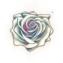 rose fire  tattoo design idea