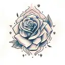rose fire  tattoo design idea