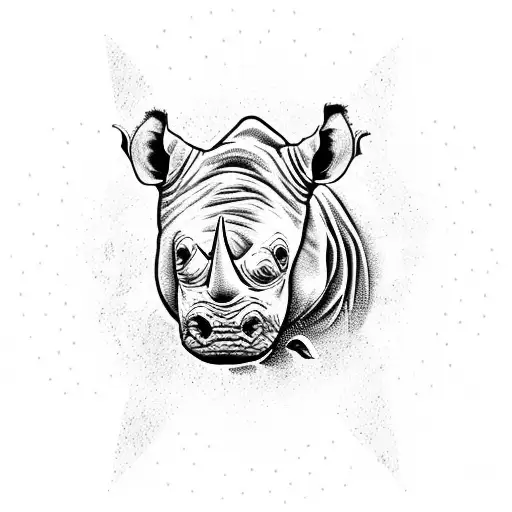 Rhino tattoo design idea