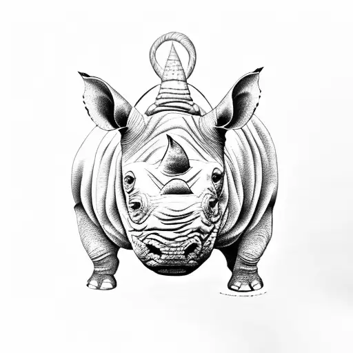 Rhino tattoo design idea