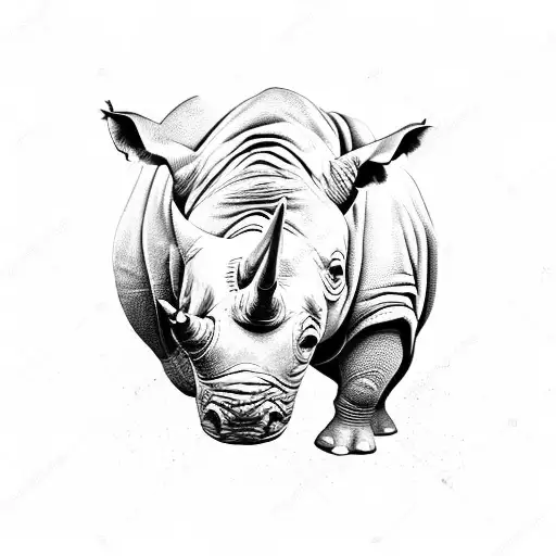 Rhino  tattoo design idea