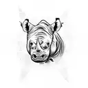 Rhino tattoo design idea