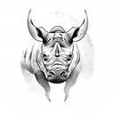 Rhino tattoo design idea