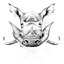 Rhino tattoo design idea