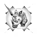 Rhino tattoo design idea