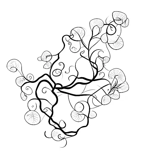 ivy vine tattoo design idea