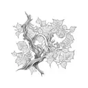 ivy vine tattoo design idea