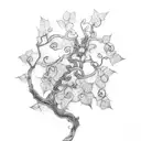 ivy vine tattoo design idea