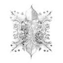 ivy vine tattoo design idea