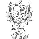 ivy vine tattoo design idea