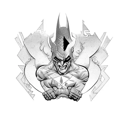 dc comic villains tattoo design idea