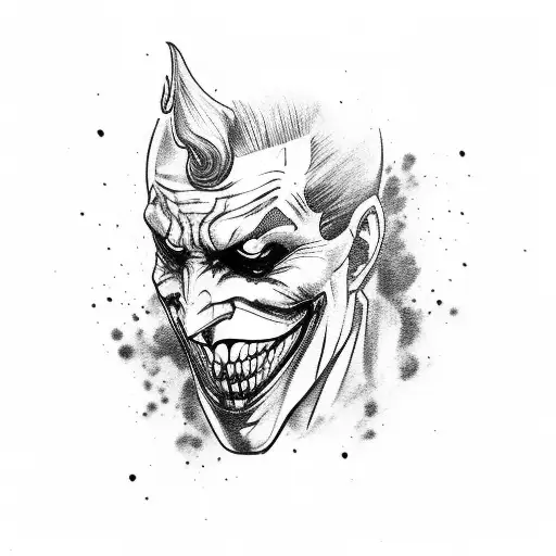 joker reverse flash doomsday tattoo design idea