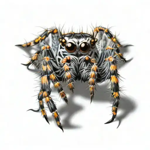 jumping spider tattoo design idea