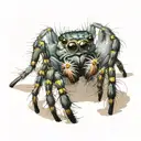 jumping spider tattoo design idea