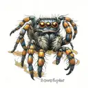 jumping spider tattoo design idea