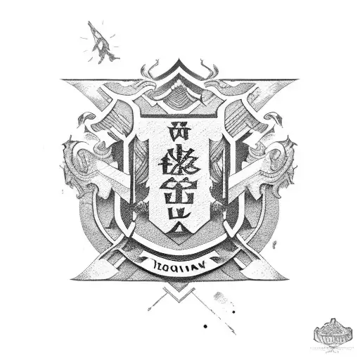 Vietnamese Nguyen dynasty flag tattoo design idea