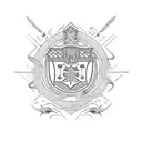 Vietnamese Nguyen dynasty flag tattoo design idea