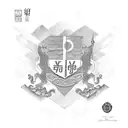 Vietnamese Nguyen dynasty flag tattoo design idea