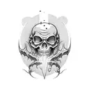 god love evil tattoo design idea