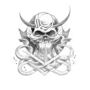 god love evil tattoo design idea