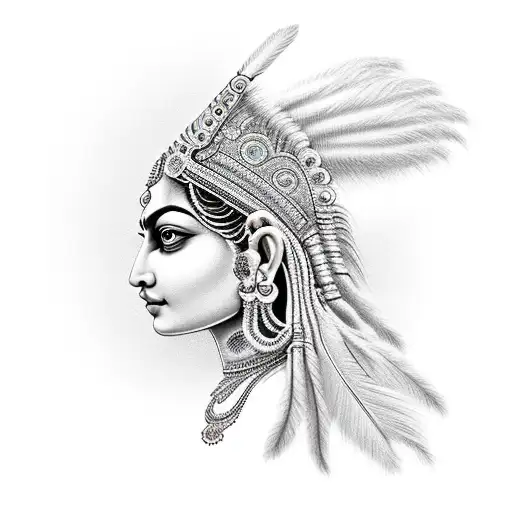 durga indian goddess  tattoo design idea