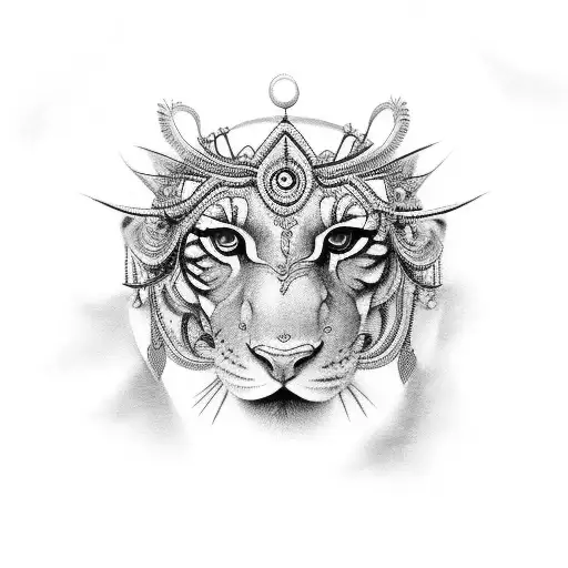 durga tattoo design idea