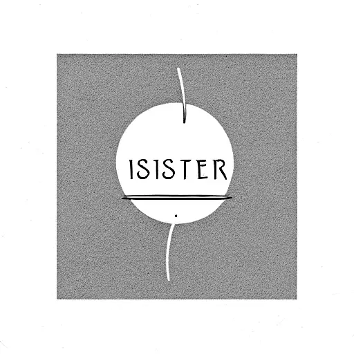 sister name tattoo design idea