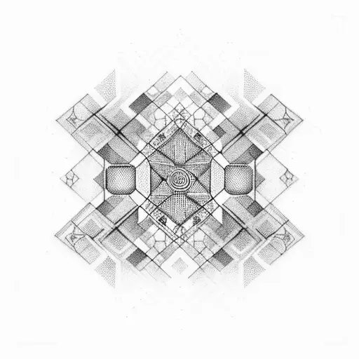 A binary code pattern merging with circuitry lines tattoo design idea