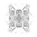 A binary code pattern merging with circuitry lines tattoo design idea