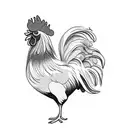 rooster hippy tattoo design idea