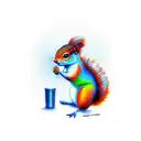 adhd squirrel tattoo design idea