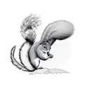 adhd squirrel tattoo design idea