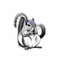 adhd squirrel tattoo design idea
