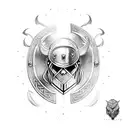 Incorporate Viking armor into a motorcycle design tattoo design idea