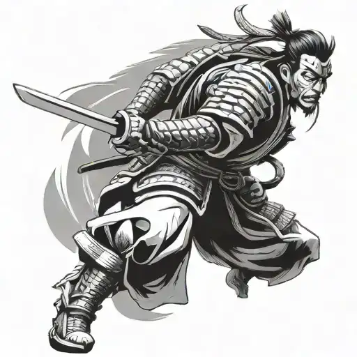 samurai warrior including the word kaizen and. Japanese tattoo design idea