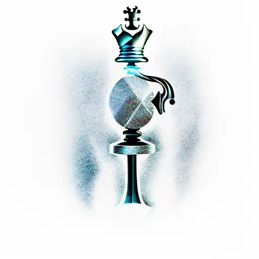 Chess King piece tattoo design idea