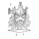 Chess King piece tattoo design idea