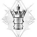 Chess King piece tattoo design idea